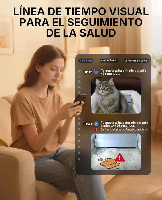 PETKIT PUROBOT Crystal Duo WC para gatos auto - limpável, câmara AI, auto - limpeza de areia para gatos, limpeza bidirecional, bandeja substituível, eliminação de odores - PetDoctors - Loja Online