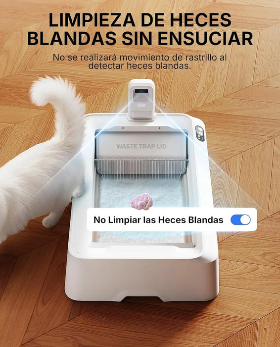 PETKIT PUROBOT Crystal Duo WC para gatos auto - limpável, câmara AI, auto - limpeza de areia para gatos, limpeza bidirecional, bandeja substituível, eliminação de odores - PetDoctors - Loja Online