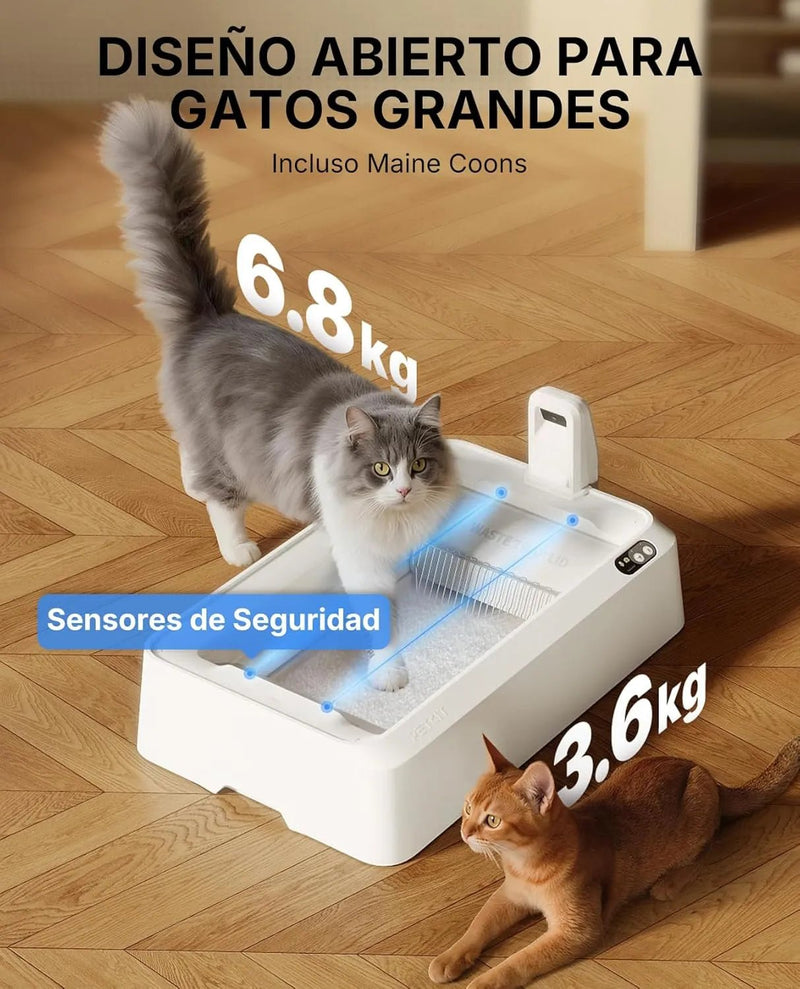 PETKIT PUROBOT Crystal Duo WC para gatos auto - limpável, câmara AI, auto - limpeza de areia para gatos, limpeza bidirecional, bandeja substituível, eliminação de odores - PetDoctors - Loja Online