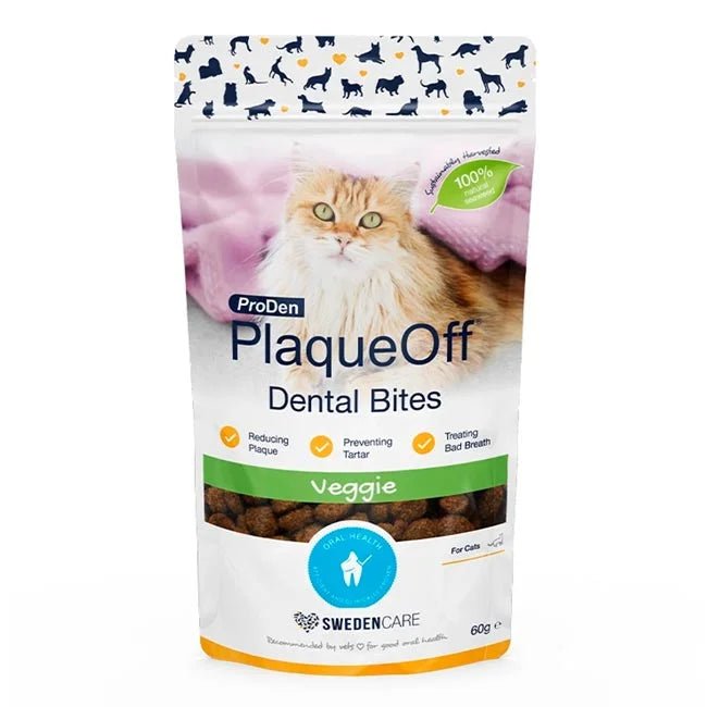 Plaque - off bites salmão GATO - Biscoitos saúde oral gatos 60g (baixos em calorias) - PetDoctors - Loja Online