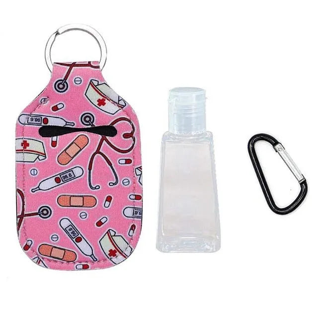 Porta-chaves com garrafinha de plástico de 30ml para Gel de Desinfeção de Mãos - PetDoctors - Loja Online