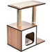 Poste/torre "árvore" de madeira com um ou dois postes arranhadores e toca para gatos, 61x38,1x73,7 cm - PetDoctors - Loja Online