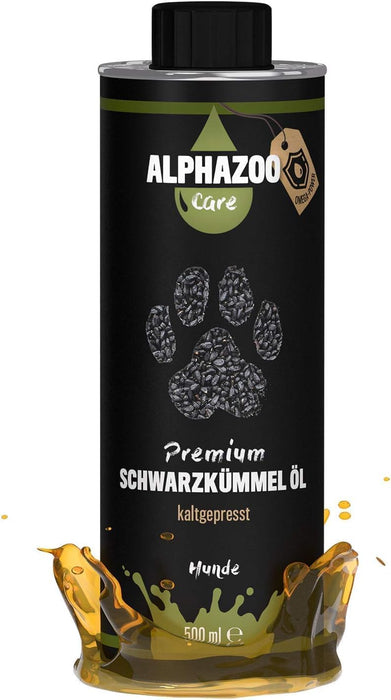 Premium Black Cumin Oil (Óleo de Cominho preto) para cães 500 ml, óleo comestível vegano contra carraças, cuidado com a pelagem, suporta o sistema imunológico e a vitalidade, prensado a frio de forma natural - PetDoctors - Loja Online