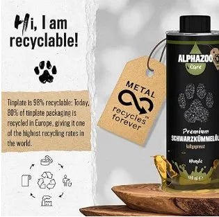 Premium Black Cumin Oil (Óleo de Cominho preto) para cães 500 ml, óleo comestível vegano contra carraças, cuidado com a pelagem, suporta o sistema imunológico e a vitalidade, prensado a frio de forma natural - PetDoctors - Loja Online