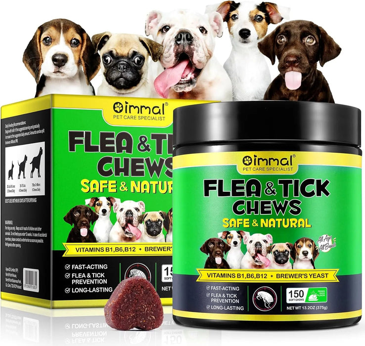 Prevenção de pulgas e carraças para cães, suplemento natural para o controlo de pulgas e carraças de cães, pílulas orais fáceis de usar, proteção contra pragas - PetDoctors - Loja Online
