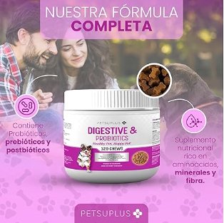 Probiótico para cães - suplemento digestivo - Repara a flora intestinal, protege o sistema imunitário e previne doenças - combate a diarreia, e vómitos - 120 biscoitos - PetDoctors - Loja Online