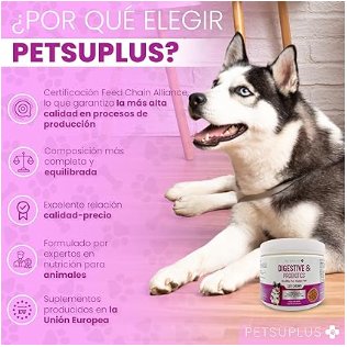 Probiótico para cães - suplemento digestivo - Repara a flora intestinal, protege o sistema imunitário e previne doenças - combate a diarreia, e vómitos - 120 biscoitos - PetDoctors - Loja Online