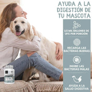 Probióticos, prebióticos e enzimas digestivas para cães 120 comprimidos sabor a frango, - ajuda a digestão e o sistema imunitário - PetDoctors - Loja Online