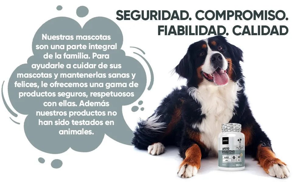 Probióticos, prebióticos e enzimas digestivas para cães 120 comprimidos sabor a frango, - ajuda a digestão e o sistema imunitário - PetDoctors - Loja Online