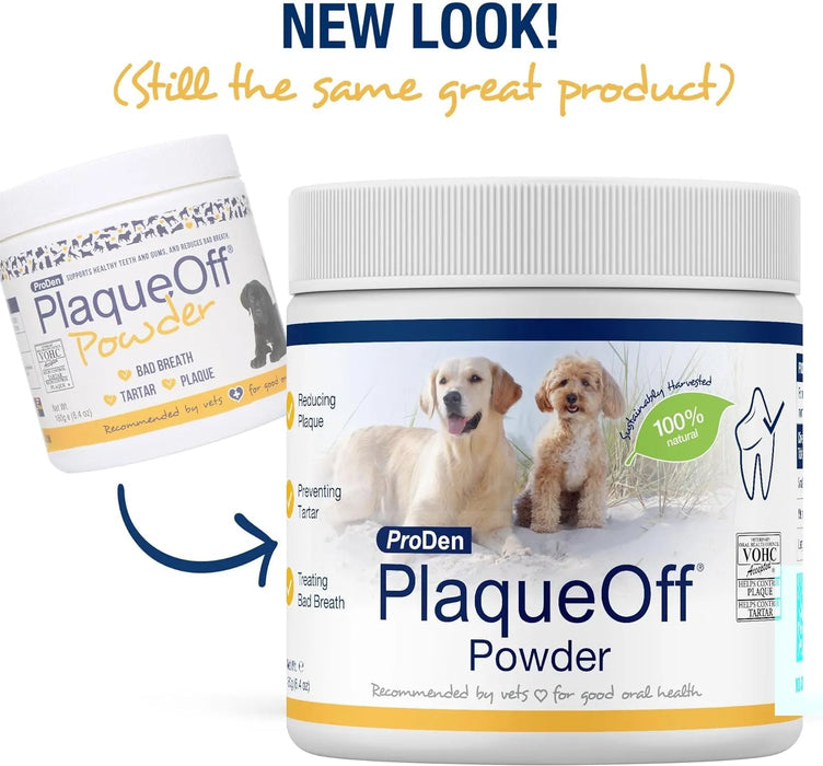 ProDen PlaqueOff Powder - pó para cães e gatos, para mau hálito, placa bacteriana, tártaro - PetDoctors - Loja Online