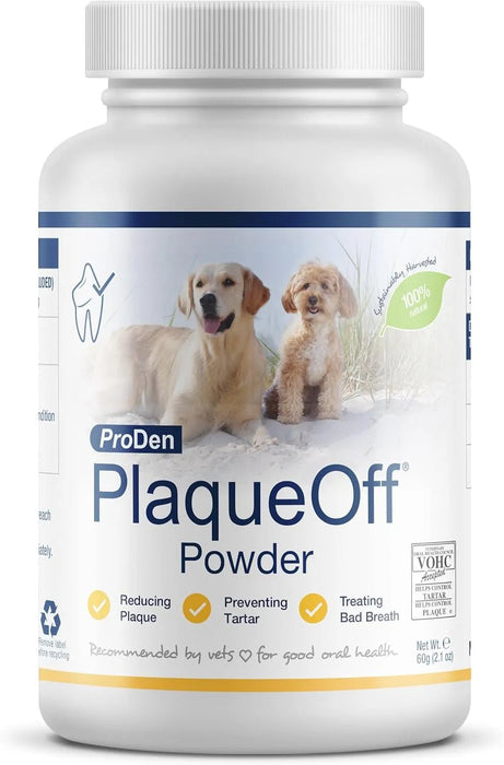 ProDen PlaqueOff Powder - pó para cães e gatos, para mau hálito, placa bacteriana, tártaro - PetDoctors - Loja Online
