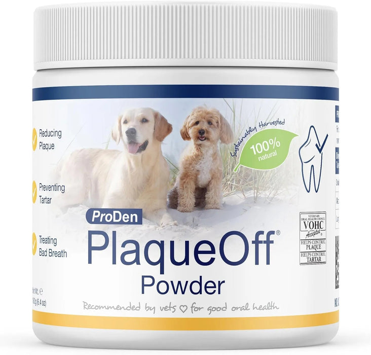 ProDen PlaqueOff Powder - pó para cães e gatos, para mau hálito, placa bacteriana, tártaro - PetDoctors - Loja Online