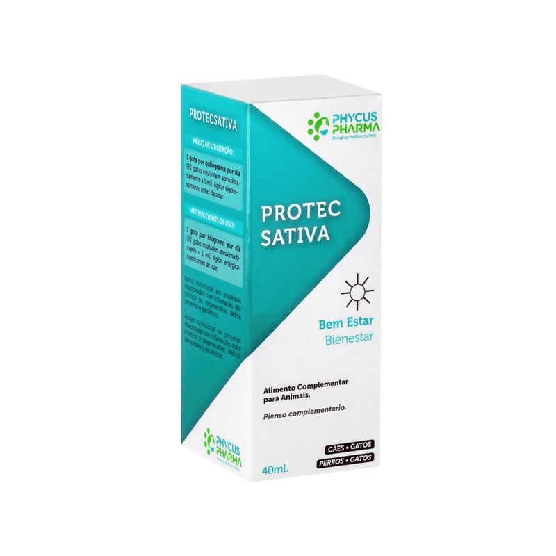 Protecsativa 40mL - Cannabis Sativa L. (óleo cânhamo) - PetDoctors - Loja Online