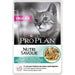 Purina Pro Plan Comida húmida para gato adulto com digestão sensível pacote sortido, 4 embalagens de 10 saquetas de 85 g = 40 Saquetas = 3,4 Quilos - PetDoctors - Loja Online