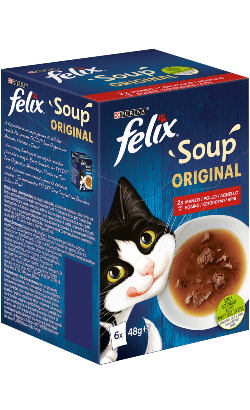 Ração húmida para Gatos Felix Soup Original Seleção do Campo | Wet (Saqueta) | 6 saquetas x 48 g - PetDoctors - Loja Online
