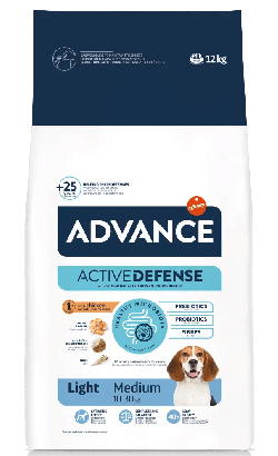 Ração para Cão Advance Dog Medium Light Chicken & Rice | 3 kg | 12 kg - PetDoctors - Loja Online