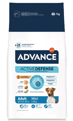 Ração para Cão Advance Dog Mini Adult Chicken & Rice | 700 gr | 1,5 Kgs | 3 Kgs | 7 Kgs - PetDoctors - Loja Online
