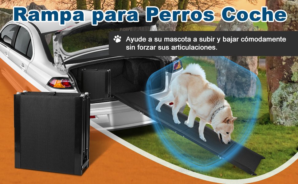 Dog Ramp for cars 1.60 m long Foldable in Non Slip Aluminum Load Capacity of 90 Kgs PetDoctors Loja Online