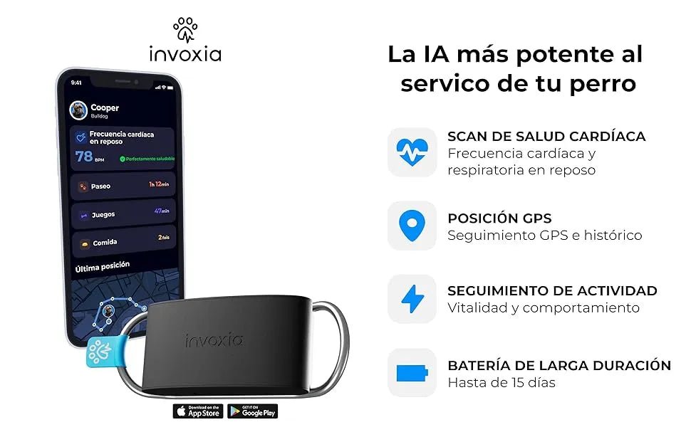 Rastreador de saúde e GPS para cães 1 - informação cardíaca e respiratória - localização em tempo real - análise de atividade e bem - estar - compacta, leve e fácil de instalar - PetDoctors - Loja Online