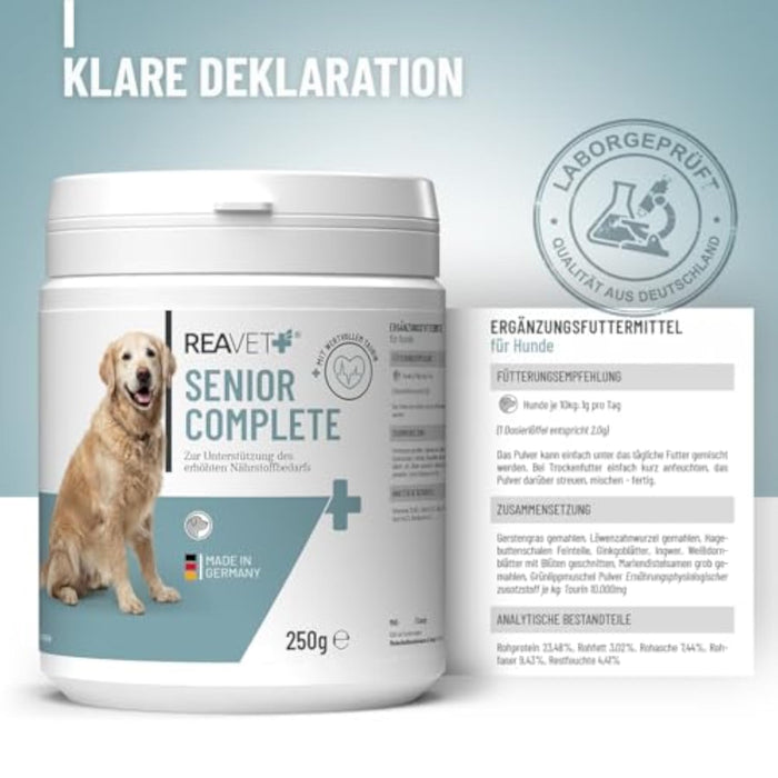 ReaVET Senior Complete 250 g | Suplemento para Cães Séniores - PetDoctors - Loja Online
