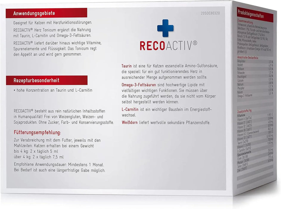 RECOACTIV® Tónico Cardíaco para Gatos – Embalagem de Tratamento 3x90 ml (270ml) - PetDoctors - Loja Online