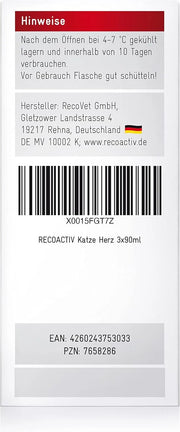 RECOACTIV® Tónico Cardíaco para Gatos – Embalagem de Tratamento 3x90 ml (270ml) - PetDoctors - Loja Online