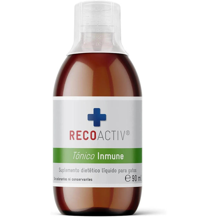 RECOACTIV Tónico imunitário para gatos, 3 x 90 ml, suplemento dietético para reforço imunitário e prevenção de sintomas de deficiência, um eficaz estimulador dietético do apetite - PetDoctors - Loja Online