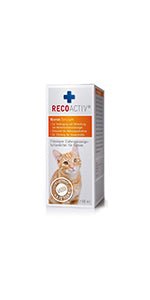 RECOACTIV Tónico renal para gatos, 3 x 90 ml, suplemento alimentar com aglutinante de fosfato para reduzir o conteúdo de fosfato na dieta em casos de insuficiência renal ou IRC - PetDoctors - Loja Online