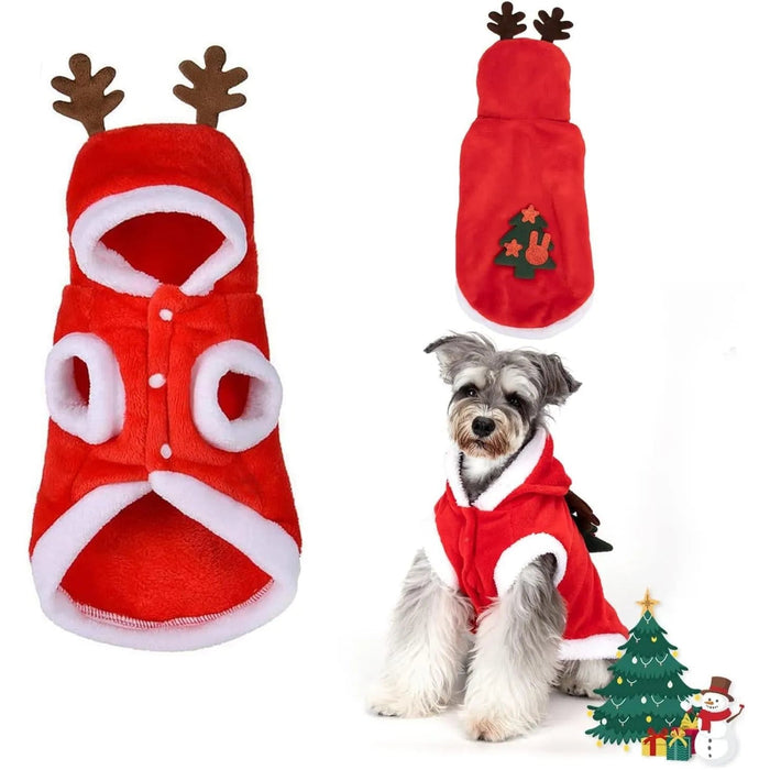 Roupa natalícia para cão / Casaco com capuz para cão - PetDoctors - Loja Online