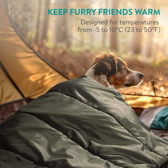 Saco de dormir para cães - redondo 100 cm, com saco de transporte, reversível e suporte de 10 °C a - 5 °C - PetDoctors - Loja Online