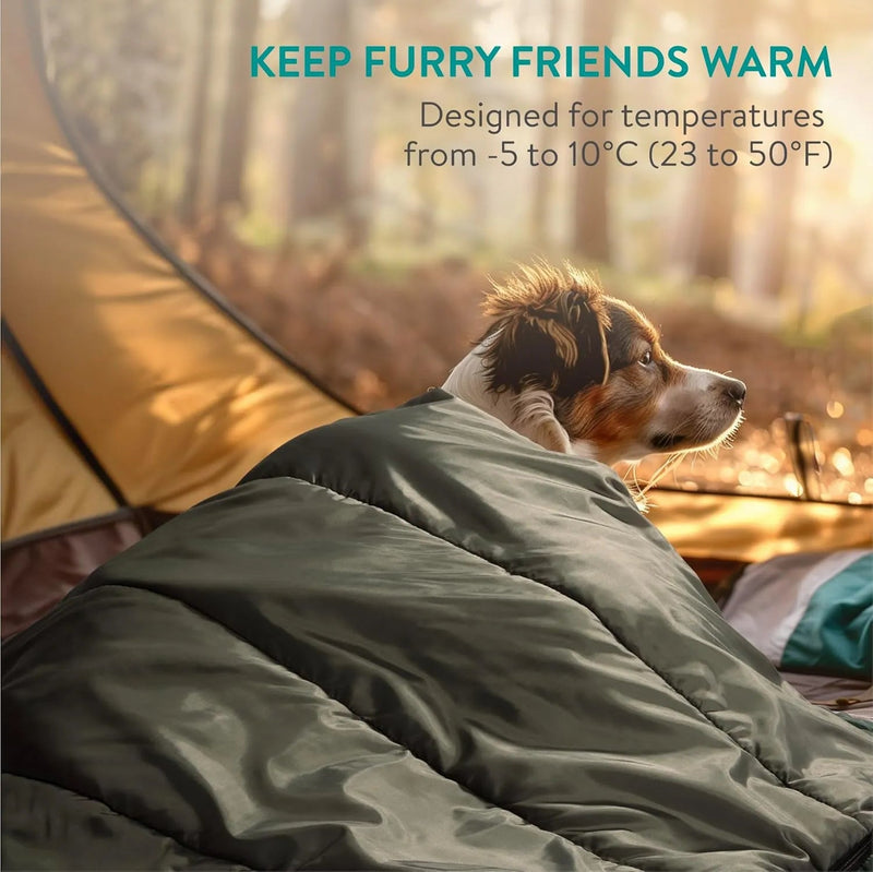 Saco de dormir para cães - redondo 100 cm, com saco de transporte, reversível e suporte de 10 °C a - 5 °C - PetDoctors - Loja Online