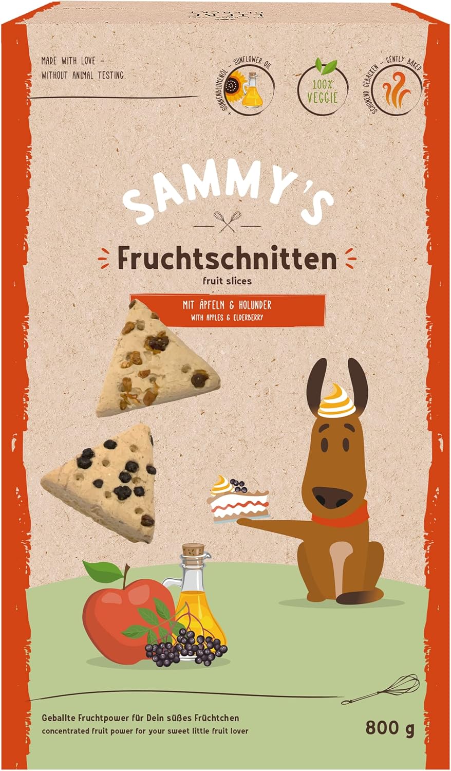 Sammy's Fruit Cortes | frutados, aperitivos para cães, com maçãs e ...