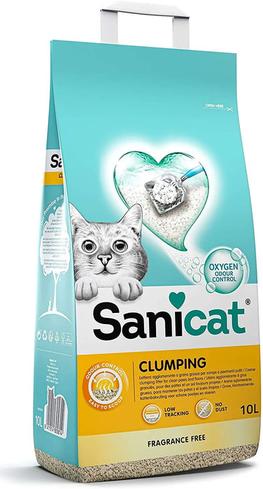 SANICAT - Areia Aglomerante para Liteiras de Gato com Arôma ou Sem Arôma 10L - PetDoctors - Loja Online
