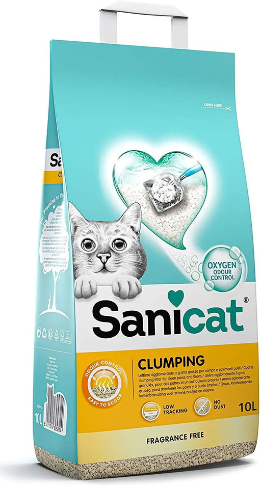 SANICAT - Areia Aglomerante para Liteiras de Gato com Arôma ou Sem Arôma 10L - PetDoctors - Loja Online
