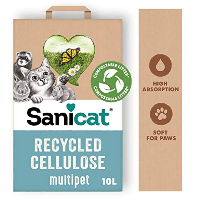 SANICAT - Areia Vegetal de Elevada Qualidade para Liteiras de Gato - Clean & Green Vegetal - 10 L, castanha - PetDoctors - Loja Online
