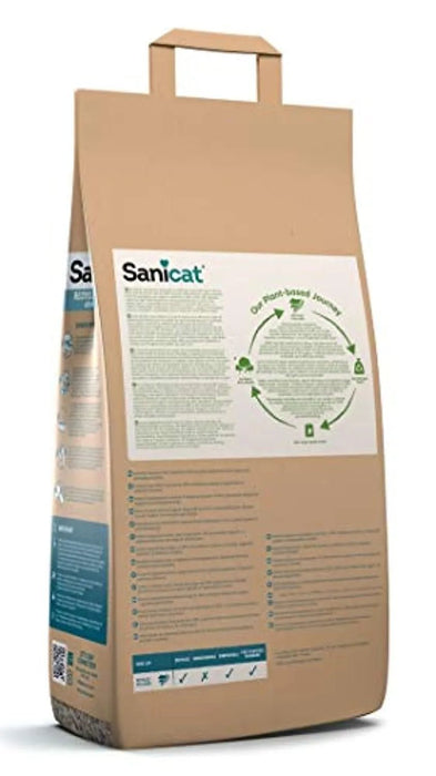SANICAT - Areia Vegetal de Elevada Qualidade para Liteiras de Gato - Clean & Green Vegetal - 10 L, castanha - PetDoctors - Loja Online