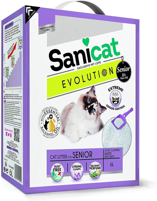 SANICAT Evolution Kitten, Areia de Gato Aglomerante - 6L (Até 1 ano de idade) - PetDoctors - Loja Online