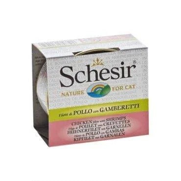 Schesir Cat: Filete de Frango com Gambas em Caldo de Frango (70 Gramas) - PetDoctors - Loja Online