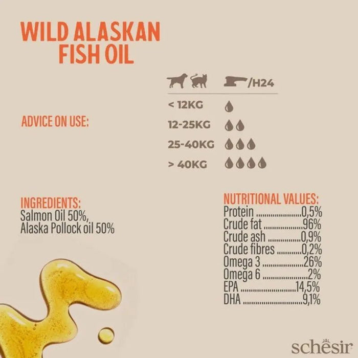 SCHESIR ÓLEO PEIXE WILD ALASKAN — Óleo de Peixe Selvagem 250ml - PetDoctors - Loja Online