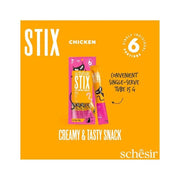Schesir Stix 6x15g - Puré para gatos/topper - PetDoctors - Loja Online
