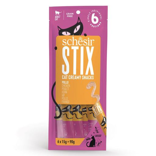 Schesir Stix 6x15g - Puré para gatos/topper - PetDoctors - Loja Online