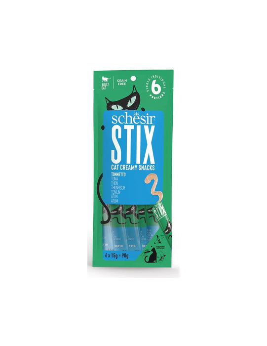 Schesir Stix 6x15g - Puré para gatos/topper - PetDoctors - Loja Online