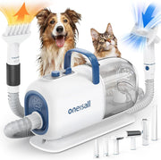 Secador e aspirador de pêlo canino, (15000 Pa), kit de higiene de aparar e secar, 7 níveis de temperatura de sopro, fluxo de ar ajustável, 2,5 L - PetDoctors - Loja Online