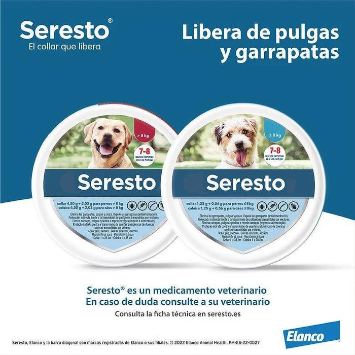 SERESTO Desparasitante Coleira para Cão Grande mais de 8 KG (70 CM) - PetDoctors - Loja Online