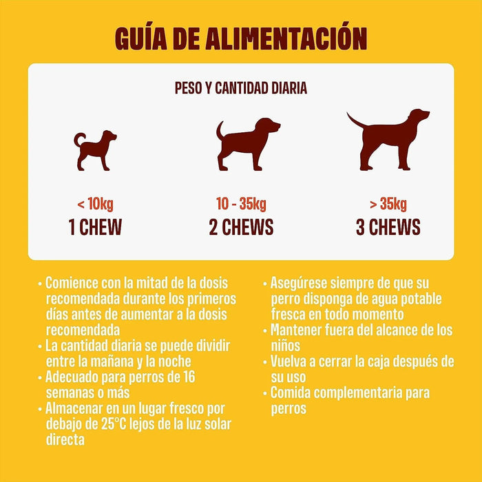Skin & Coat - Complemento alimentar para cães, anti - picadas, pêlo macio e brilhante - ômega 3, óleo de salmão, DHAgold, vitaminas C, E e zinco - 60 golosinas de salmão - PetDoctors - Loja Online