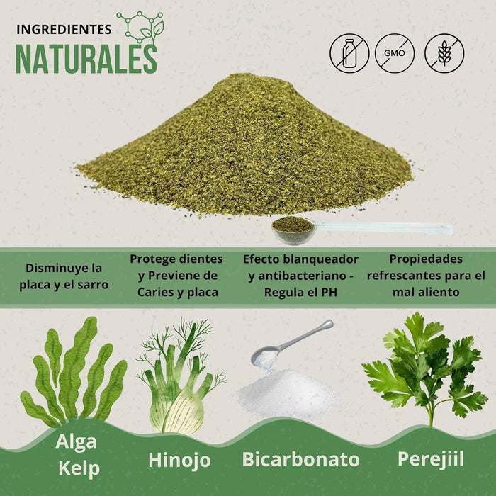 Smilecare - Pós para mau hálito Alga Kelp - Alternativa natural pasta de dentes para cães e gatos, melhora o hálito, reduz o tártaro, prevenção problemas dentários - sem escovar diariamente (220 gr) - PetDoctors - Loja Online