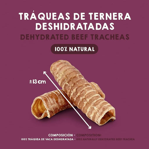 Snacks para cães - alternativa aos ossos para cães - traqueias de vaca desidratadas (3 pacotes x 2 unidades) - Snacks e prémios saudáveis - Dieta Barf - PetDoctors - Loja Online