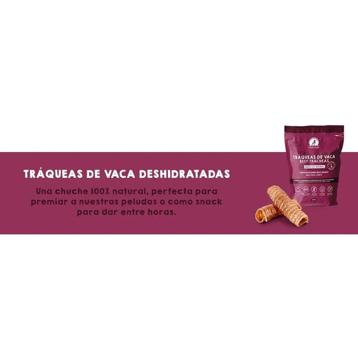 Snacks para cães - alternativa aos ossos para cães - traqueias de vaca desidratadas (3 pacotes x 2 unidades) - Snacks e prémios saudáveis - Dieta Barf - PetDoctors - Loja Online