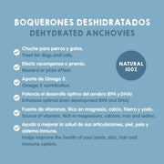 Snacks para cães ou Gatos - Prémios para cães ou gatos 100 % naturais - anchovas desidratadas (3 x 100 gramas) fonte de ômega 3 - PetDoctors - Loja Online