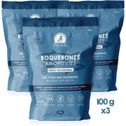 Snacks para cães ou Gatos - Prémios para cães ou gatos 100 % naturais - anchovas desidratadas (3 x 100 gramas) fonte de ômega 3 - PetDoctors - Loja Online